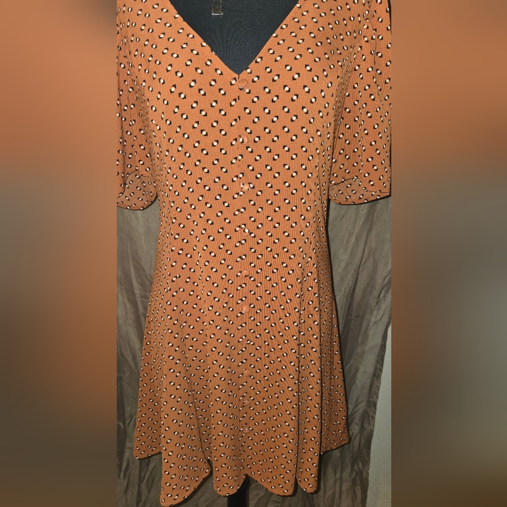 Used Orange Polka Dot Dress💙